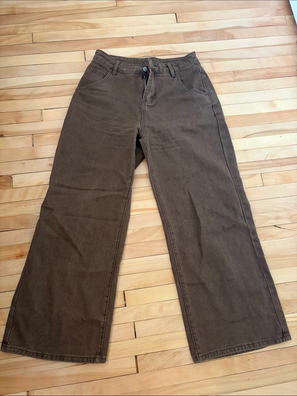 Daisy Brown Wide-Leg Jeans